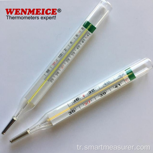 Klinik Cam Termometre Cıva İçermeyen Cıva Termometre